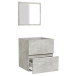vidaXL Armoire de bain avec miroir gris béton bois d'ingénierie