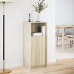 vidaXL Buffet avec LED chêne sonoma 42 5x34x100 cm bois d'ingénierie