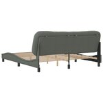 vidaXL Cadre de lit sans matelas gris foncé 180x200 cm tissu