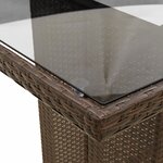vidaXL Ensemble à manger de jardin et coussins 9 Pièces marron poly rotin