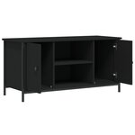 vidaXL Meuble TV Noir 100x40x50 cm Bois d'ingénierie