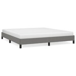 vidaXL Cadre de lit Gris foncé 160 x 200 cm Tissu