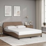 vidaXL Cadre de lit sans matelas cappuccino 140x190 cm similicuir