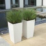 LECHUZA Jardinière Cubico Color 30 ALL-IN-ONE blanc 13130