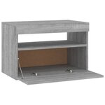 vidaXL Meuble TV avec lumières LED Sonoma gris 60x35x40 cm