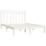 vidaXL Cadre de lit sans matelas blanc 150x200 cm bois massif