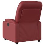 vidaXL Fauteuil inclinable électrique Rouge bordeaux Similicuir