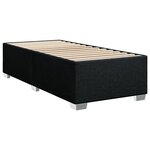vidaXL Sommier à lattes de lit et matelas Noir 80x200 cm Tissu