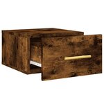 vidaXL Tables de chevet murales 2 Pièces chêne fumé 35x35x20 cm