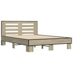 vidaXL Cadre de lit sans matelas chêne sonoma 120x190 cm