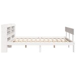 vidaXL Cadre de lit sans matelas blanc 135x190 cm bois de pin massif