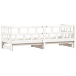 vidaXL Lit de jour avec lit gigogne blanc 80x200 cm bois de pin massif