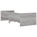 vidaXL Cadre de lit avec tiroirs sonoma gris 100x200 cm