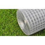 vidaXL Grillage pour volière acier galvanisé 25x1 m argenté