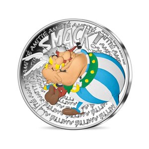 Astérix - les caractères bien frappés - l'amitié - monnaie de 50€ argent colorisée