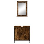 vidaXL Ensemble de meubles de salle de bain 2 Pièces Chêne fumé
