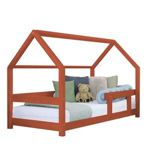 Lit cabane enfant TERY 120 x 190 rouge brique