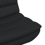 vidaXL Chaise Pivotante Noire Cuir Synthétique avec Base en Métal Moyenne