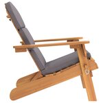 vidaXL Chaise de jardin Adirondack avec coussins bois massif d'acacia
