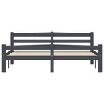 vidaXL Cadre de lit sans matelas gris foncé pin massif 160x200 cm