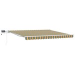 Auvent Manuel Rétractable vidaXL avec LED Vert et Jaune 400x300 cm
