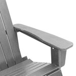 vidaXL fauteuil à bascule Adirondack gris clair 73.5x92x90 cm HDPE