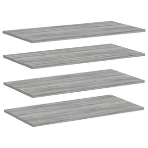 vidaXL Étagères murales 4 Pièces sonoma gris 80x40x1 5 cm bois ingénierie