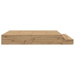 vidaXL Cadre de lit de rangement Chêne Artisan 180x200 cm
