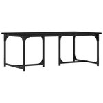 vidaXL Table basse Noir 90x50x35 cm Bois d'ingénierie