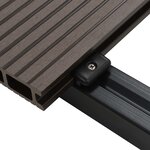 vidaXL Panneaux de terrasse creux WPC 35 m² 4 m Marron foncé