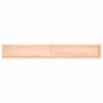 vidaXL Étagère murale 200x30x(2-4) cm bois de chêne massif non traité