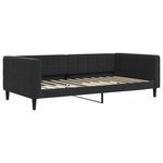vidaXL Lit de jour avec gigogne et tiroirs sans matelas noir 100x200cm