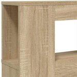 vidaXL Tête de lit à LED chêne sonoma 160x18 5x103 5cm bois ingénierie