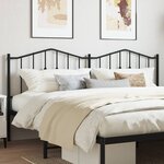 vidaXL Tête de lit métal noir 193 cm