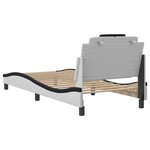 vidaXL Cadre de lit sans matelas blanc et noir 80x200 cm similicuir