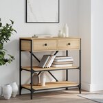 vidaXL Table console chêne sonoma 75x34 5x75 cm bois d'ingénierie