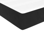 vidaXL Sommier à lattes de lit avec matelas Noir 140x200 cm Velours
