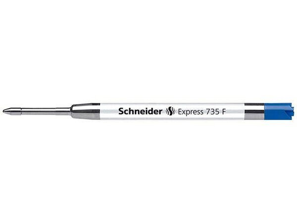 Recharge pour stylo bille express 735 pte fine f bleu x 10 schneider