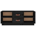 vidaXL Meuble TV Noir 100x34x40 cm Bois de pin massif