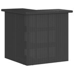 vidaXL Ensemble de bar de jardin 3 Pièces avec coussins noir poly rotin