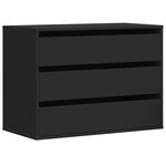 vidaXL Commode d'angle noir 80x41x58 cm bois d'ingénierie