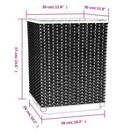vidaXL Jardinières 4 Pièces noir 30x30x37 cm polypropylène