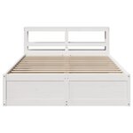 vidaXL Cadre de lit avec tête de lit blanc 140x200 cm bois pin massif