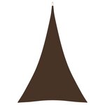 vidaXL Voile de parasol Tissu Oxford triangulaire 5x7x7 m Marron