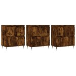 vidaXL Buffets 3 Pièces Chêne fumé Bois d'ingénierie
