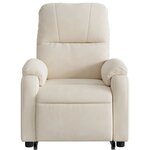 vidaXL Fauteuil inclinable électrique beige tissu microfibre