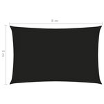 vidaXL Voile de parasol Tissu Oxford rectangulaire 5x8 m Noir