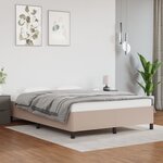 vidaXL Cadre de lit Cappuccino 140x200 cm Similicuir