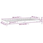 vidaXL Cadre de lit sans matelas gris 90x200 cm bois de pin massif