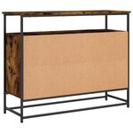 vidaXL Buffet chêne fumé 100x35x80 cm bois d'ingénierie